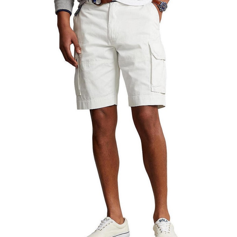 Classic White Cargo Shorts for Men